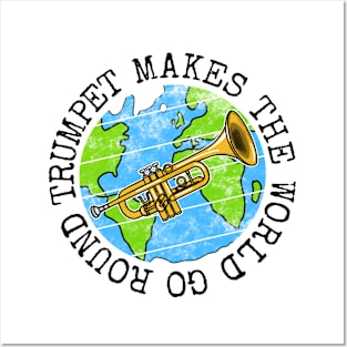 Trumpet Makes The World Go Round, Trumpeter Earth Day Posters and Art